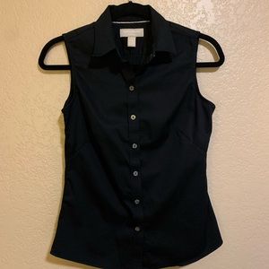 Banana Republic Black Button-up Top